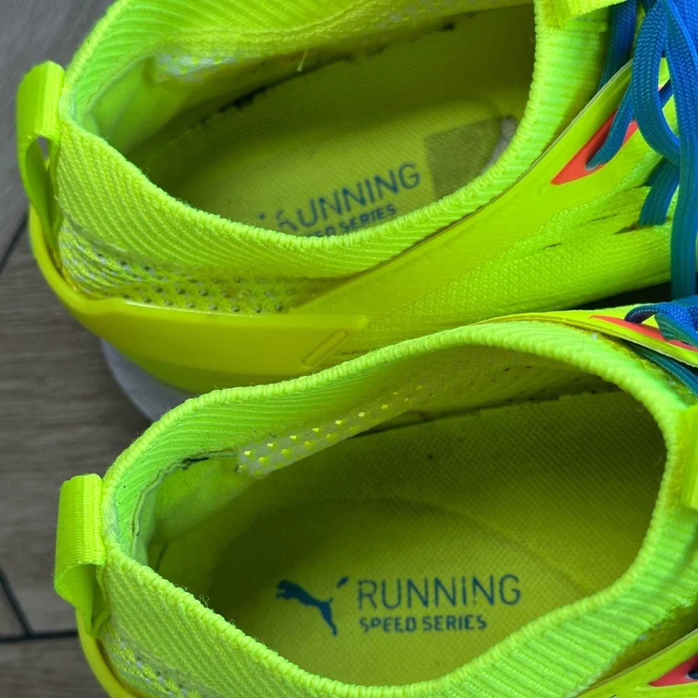 Puma Speed 500 Neon Yellow Green Athletic Shoes - Picture 6 of 7